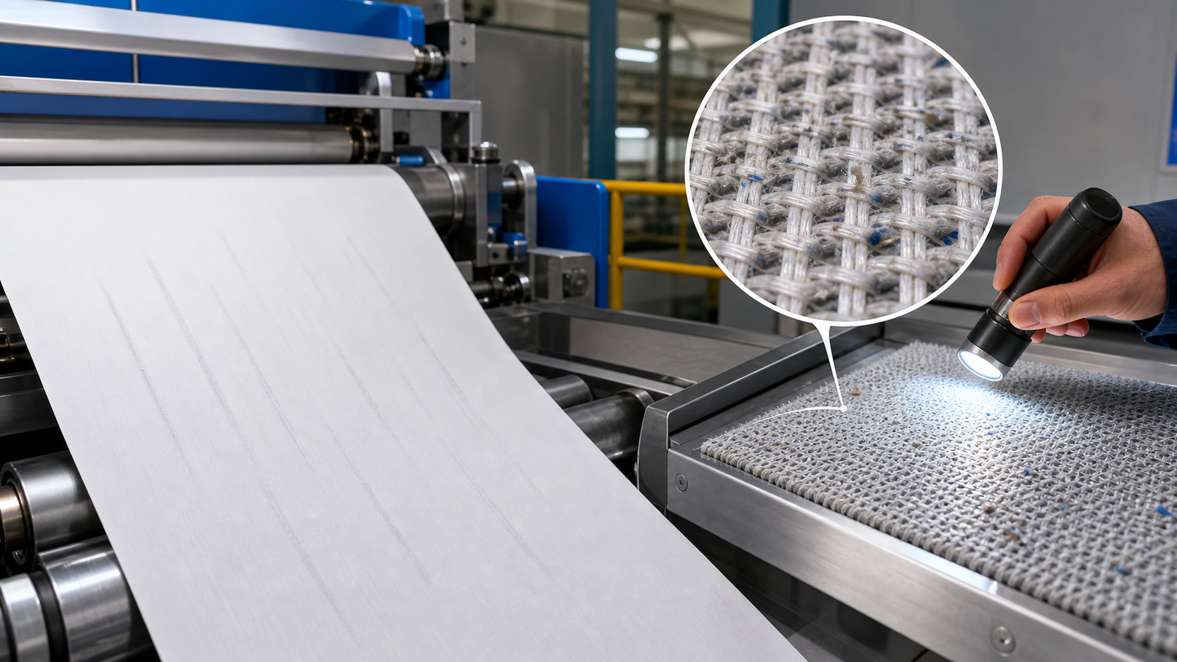 Sheet mark troubleshooting and fabric inspection